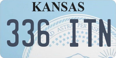 KS license plate 336ITN