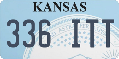 KS license plate 336ITT