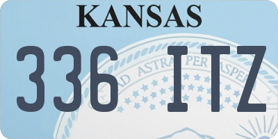 KS license plate 336ITZ