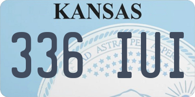 KS license plate 336IUI