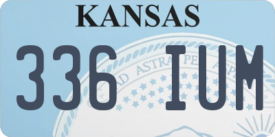 KS license plate 336IUM