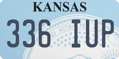KS license plate 336IUP