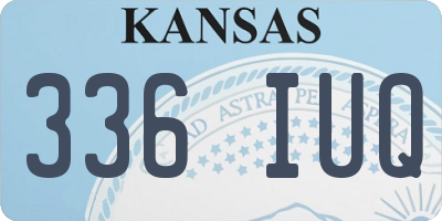KS license plate 336IUQ