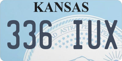 KS license plate 336IUX