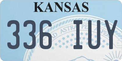 KS license plate 336IUY