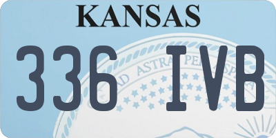 KS license plate 336IVB