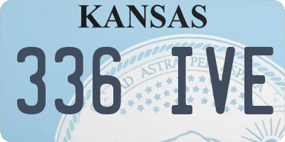 KS license plate 336IVE