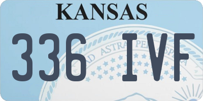 KS license plate 336IVF