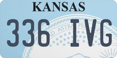 KS license plate 336IVG