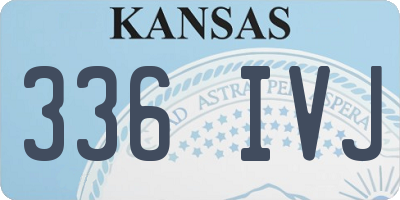 KS license plate 336IVJ