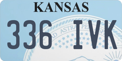 KS license plate 336IVK