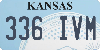 KS license plate 336IVM