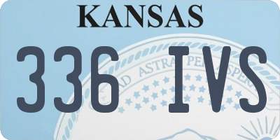 KS license plate 336IVS