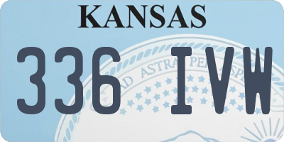 KS license plate 336IVW