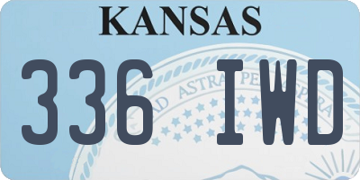 KS license plate 336IWD