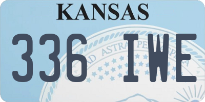 KS license plate 336IWE