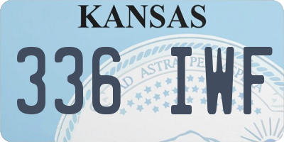 KS license plate 336IWF