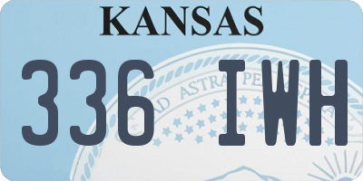 KS license plate 336IWH