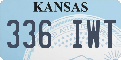 KS license plate 336IWT