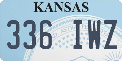 KS license plate 336IWZ