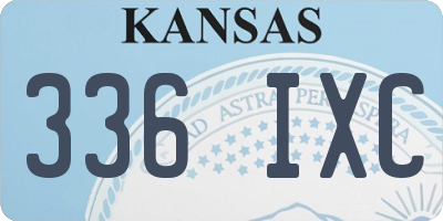 KS license plate 336IXC