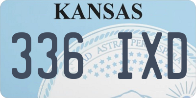 KS license plate 336IXD