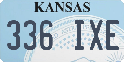 KS license plate 336IXE