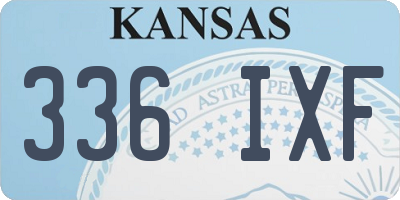 KS license plate 336IXF