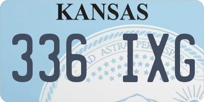 KS license plate 336IXG