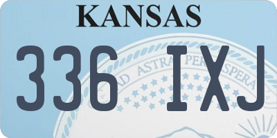 KS license plate 336IXJ