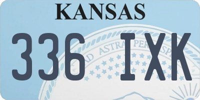 KS license plate 336IXK