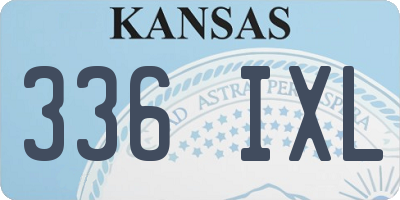 KS license plate 336IXL