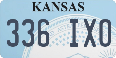 KS license plate 336IXO