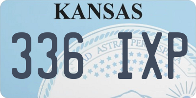KS license plate 336IXP