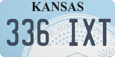 KS license plate 336IXT