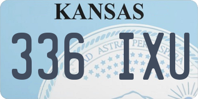 KS license plate 336IXU