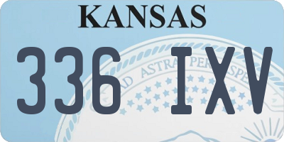 KS license plate 336IXV