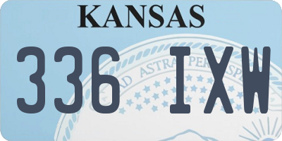 KS license plate 336IXW