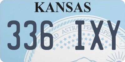 KS license plate 336IXY