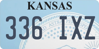 KS license plate 336IXZ