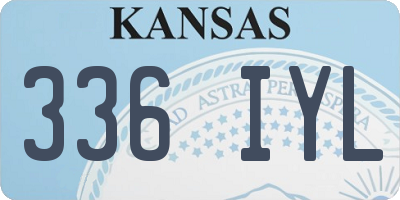 KS license plate 336IYL