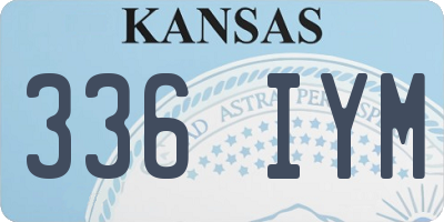 KS license plate 336IYM