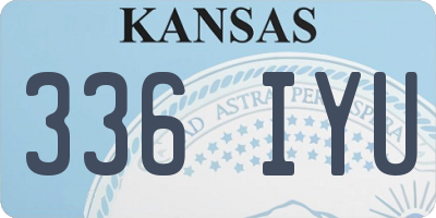 KS license plate 336IYU