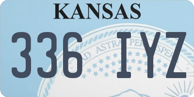 KS license plate 336IYZ