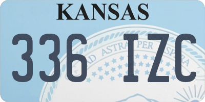 KS license plate 336IZC