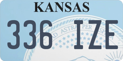 KS license plate 336IZE