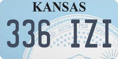 KS license plate 336IZI