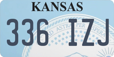 KS license plate 336IZJ