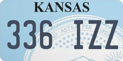 KS license plate 336IZZ
