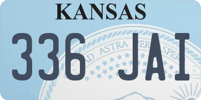 KS license plate 336JAI